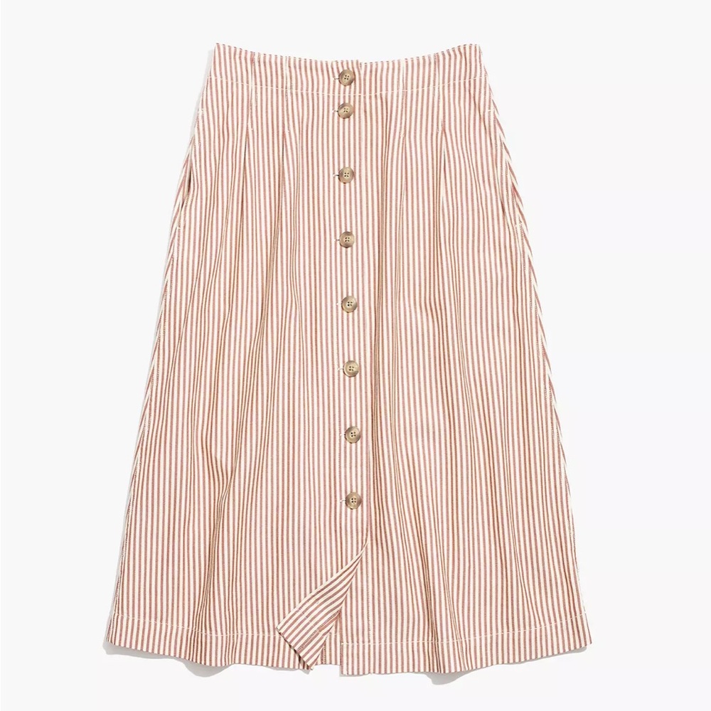 Patio button-up midi skirt